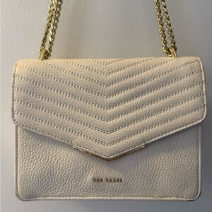 Ted Baker White Chevron Crossbody Bag